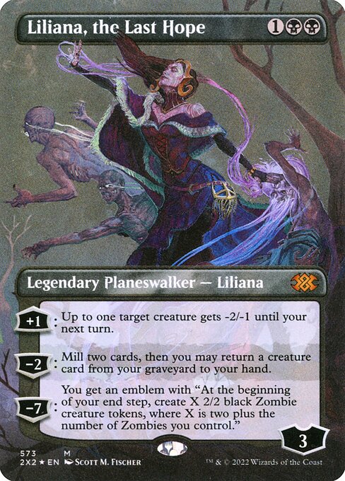 Liliana, the Last Hope (573) - BORDERLESS (Foil) - NM