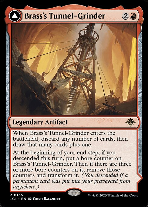 Brass's Tunnel-Grinder // Tecutlan, the Searing Rift (135) - NM