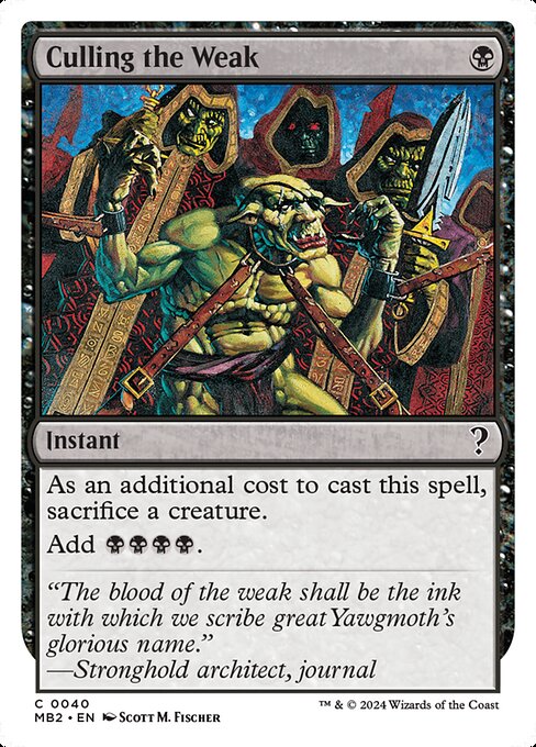 Culling the Weak (40) - NM